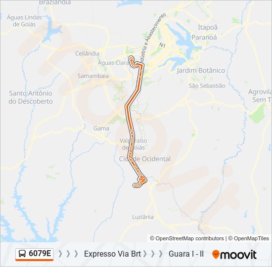 Mapa de 6079E de autobús