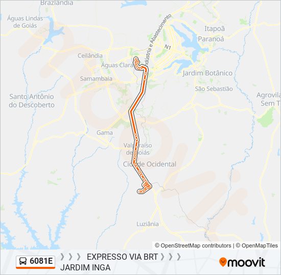 Mapa de 6081E de autobús