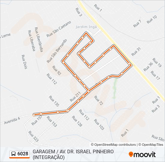 6028 bus Line Map