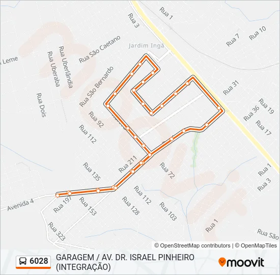 6028 Bus Line Map