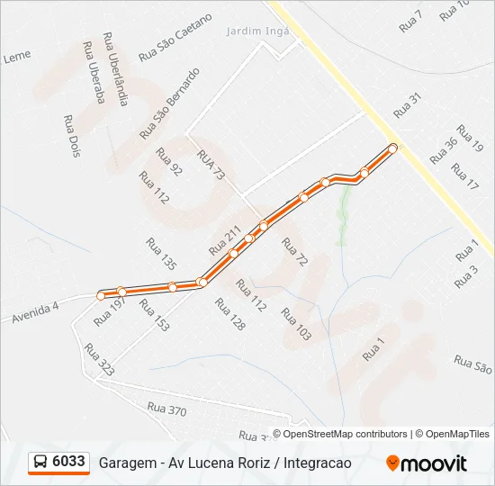6033 Bus Line Map
