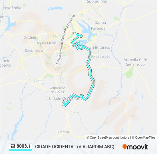 8003.1 bus Line Map