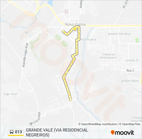 013 Bus Line Map