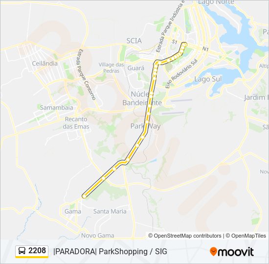 Mapa de 2208 de autobús