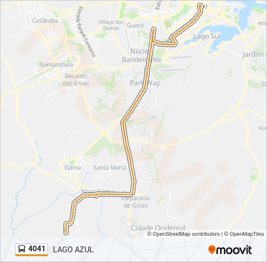 Mapa de 4041 de autobús