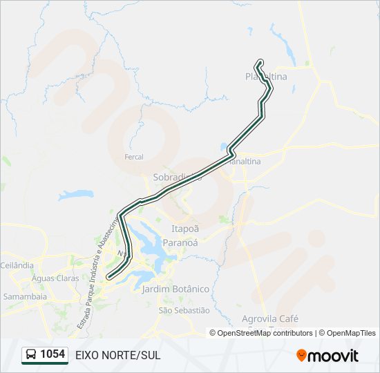 1054 bus Line Map