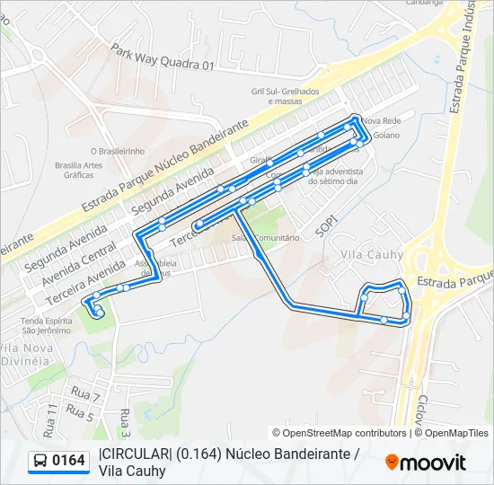 0164 Bus Line Map