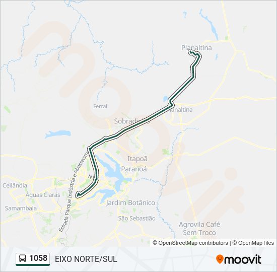 1058 bus Line Map