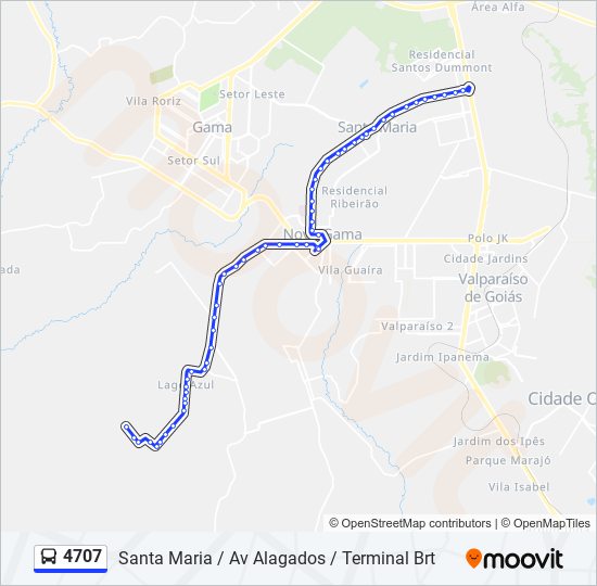 4707 bus Line Map