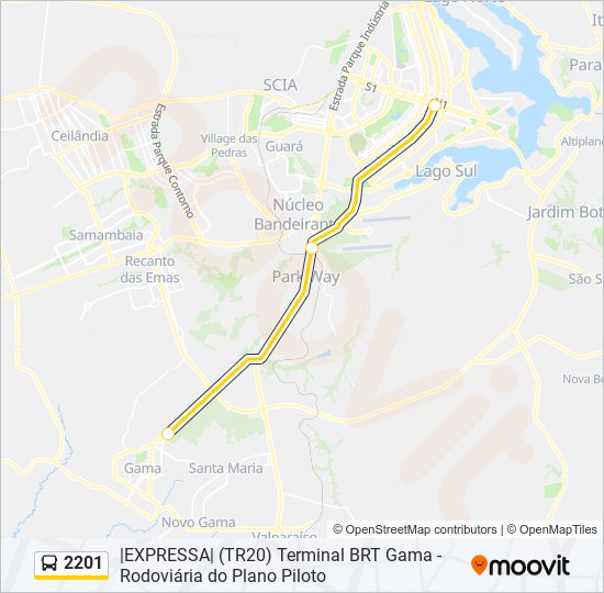 2201 bus Line Map