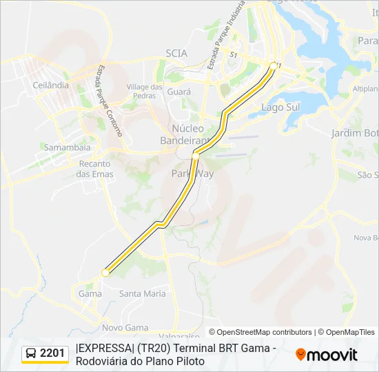 2201 Bus Line Map