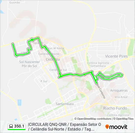 350.1 Bus Line Map
