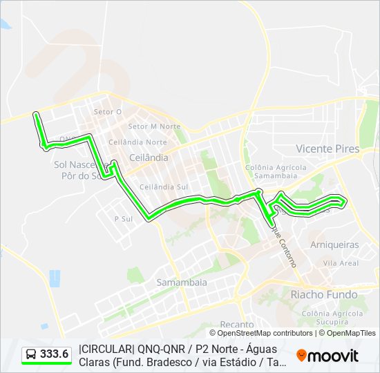 Mapa de 333.6 de autobús