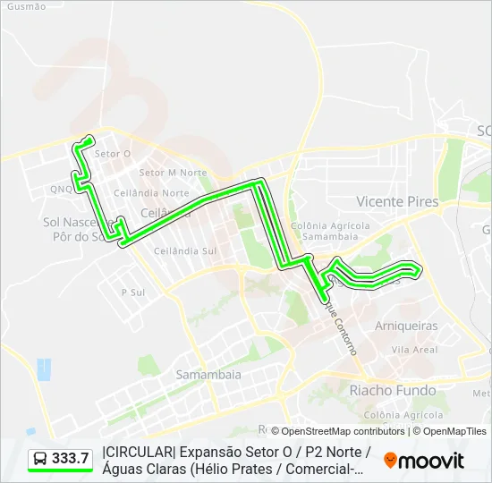 333.7 Bus Line Map