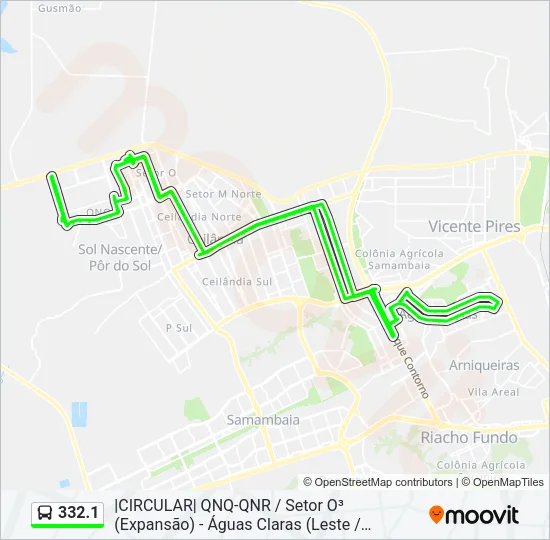 332.1 Bus Line Map