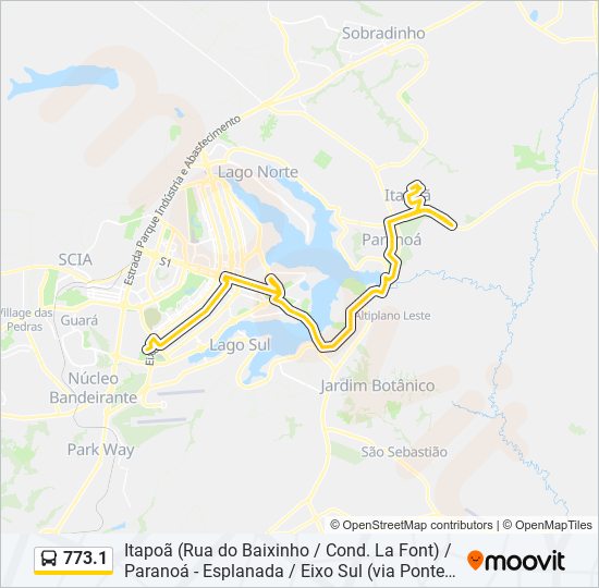 773.1 bus Line Map