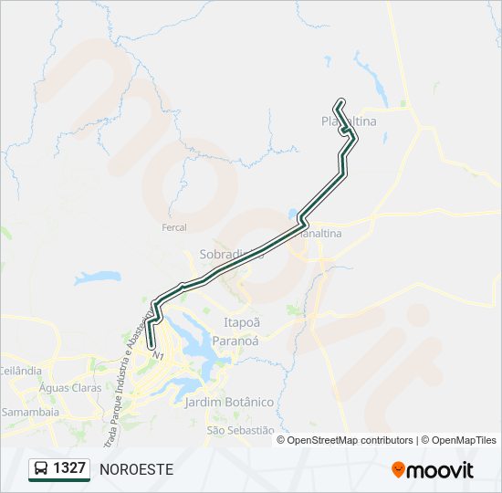 Mapa de 1327 de autobús