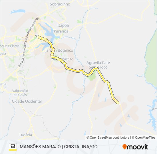 Mapa da linha SANTA IZABEL de ônibus
