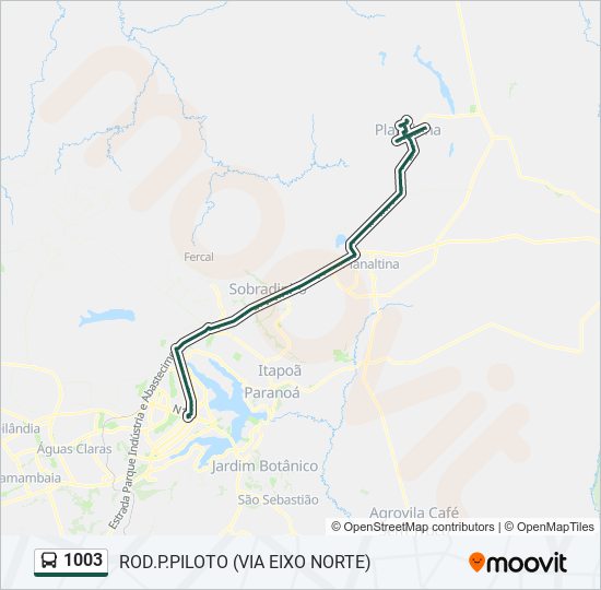 1003 bus Line Map