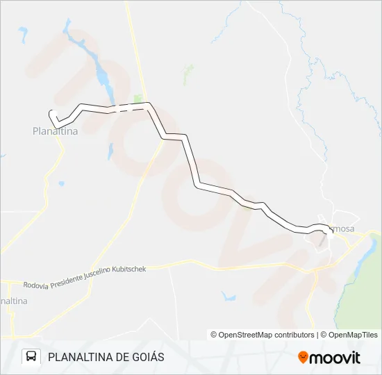 FORMOSA/GO - PLANALTINA DE GOIÁS Bus Line Map