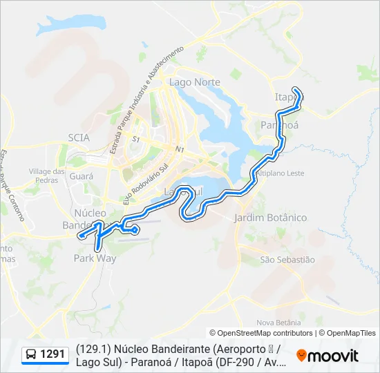 1291 Bus Line Map