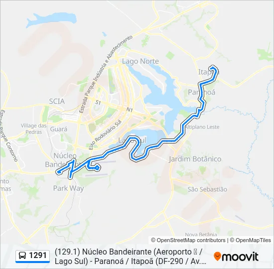1291 Bus Line Map