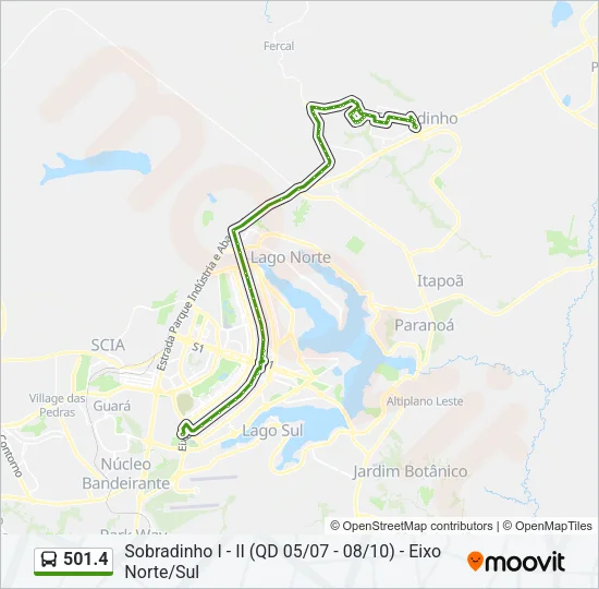 501.4 Bus Line Map