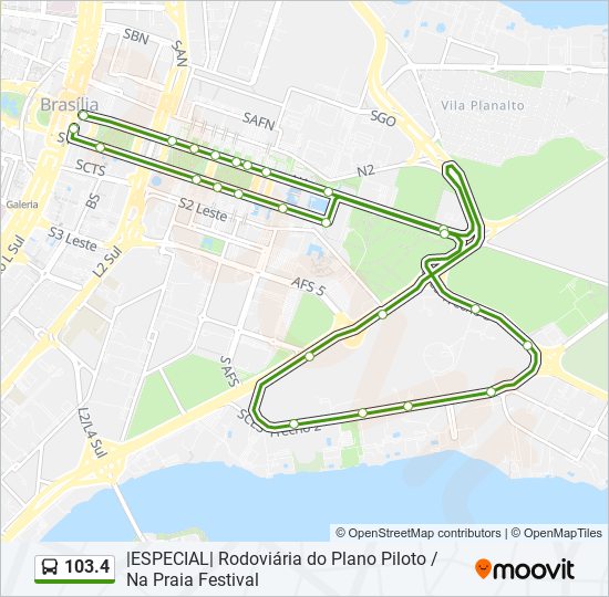 103.4 bus Line Map