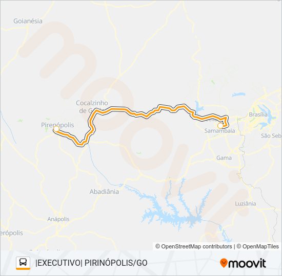 Mapa da linha VIAÇÃO GOIANÉSIA de ônibus
