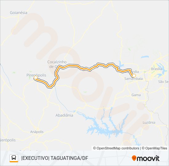 Mapa da linha VIAÇÃO GOIANÉSIA de ônibus