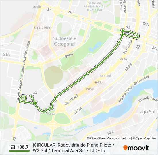 108.7 Bus Line Map