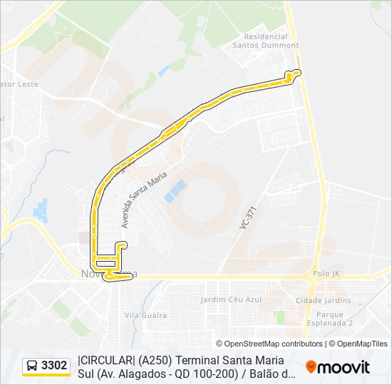 3302 bus Line Map