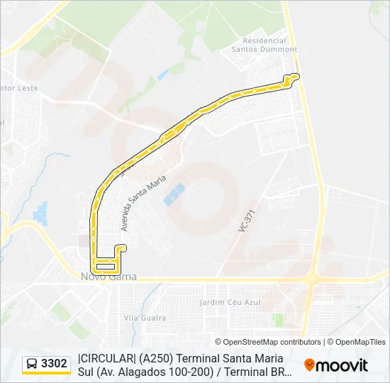 3302 Bus Line Map