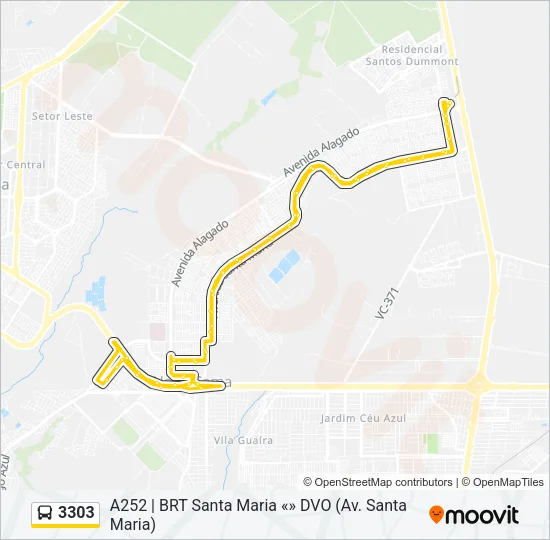 3303 Bus Line Map