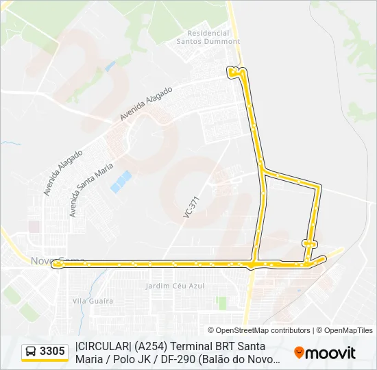 3305 Bus Line Map