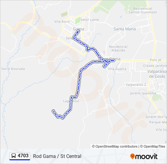 Mapa de 4703 de autobús