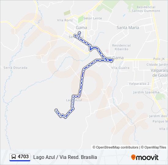 Mapa de 4703 de autobús