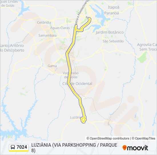 7024 Bus Line Map