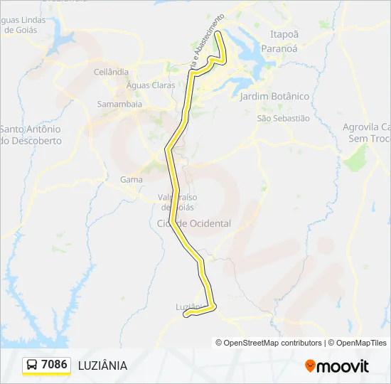 7086 Bus Line Map