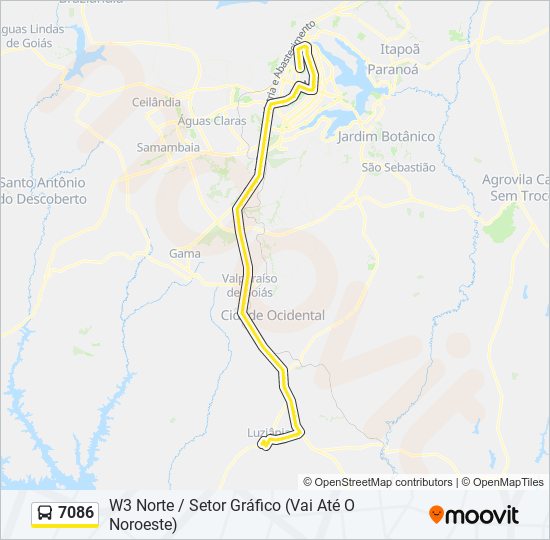 7086 bus Line Map