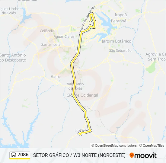 7086 Bus Line Map