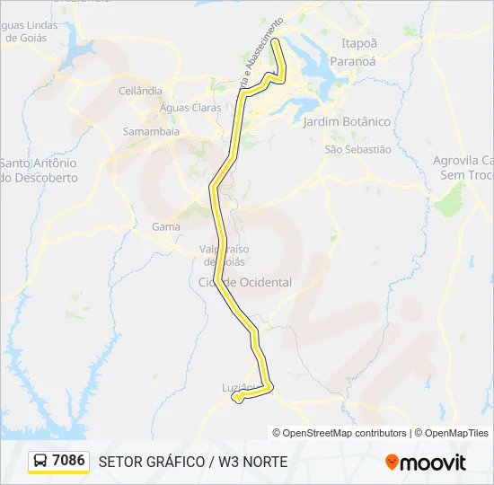 7086 Bus Line Map