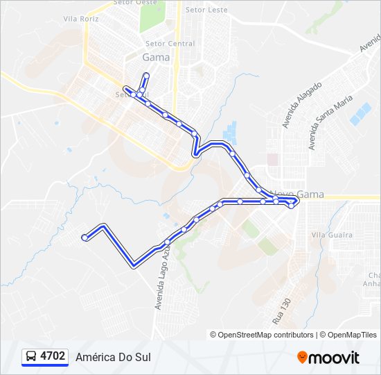 Mapa de 4702 de autobús