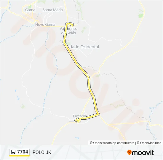 7704 Bus Line Map
