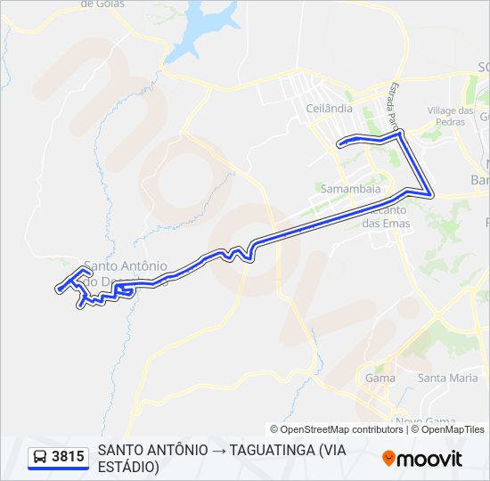 Mapa de 3815 de autobús