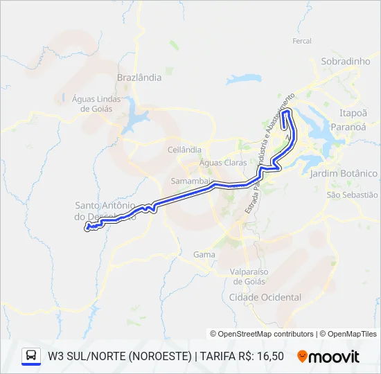 3070 EXECUTIVO Bus Line Map