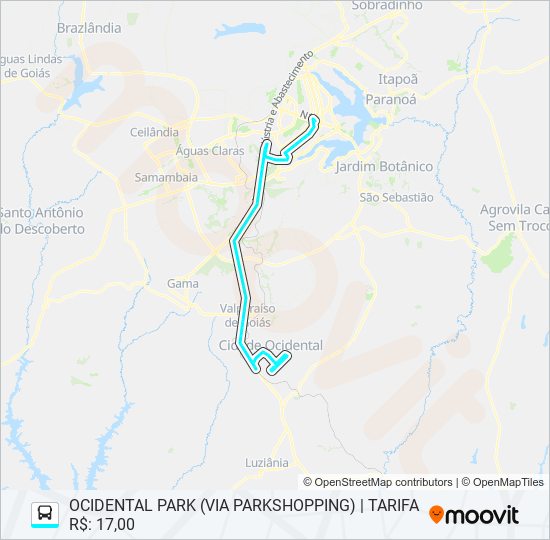 8009D EXECUTIVO bus Line Map