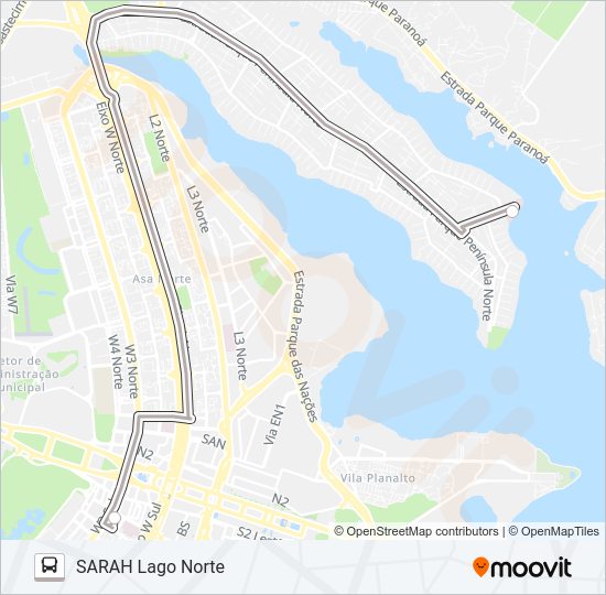 Mapa da linha ADAPTADO de ônibus