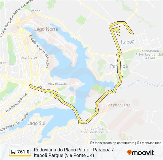 761.0 Bus Line Map
