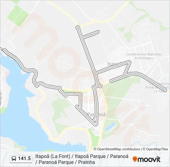 141.5 Bus Line Map